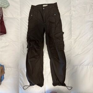 Army Green Abercrombie Cinch Cargo Pants